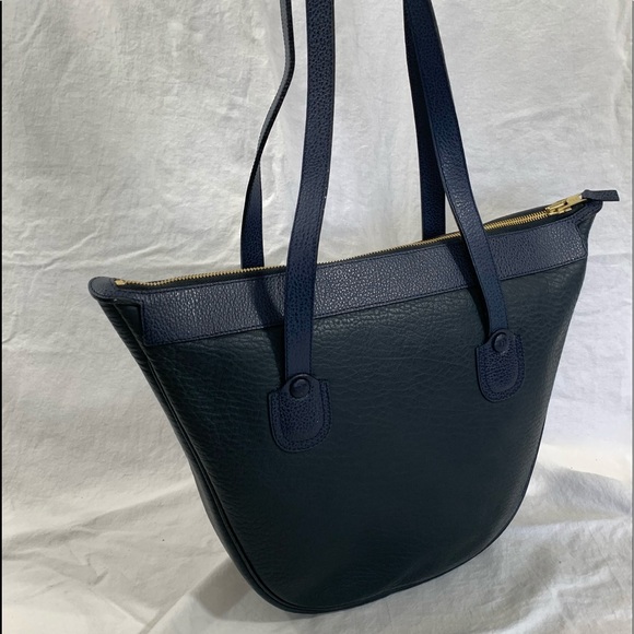 Blue pebble leather shoulder bag purse custom - Picture 2 of 12